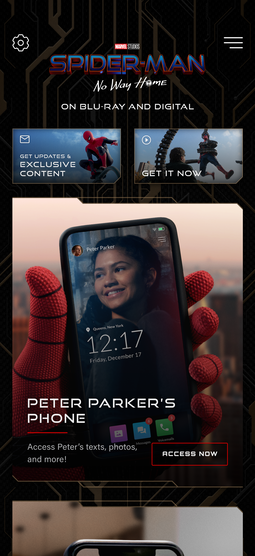 Application home screen